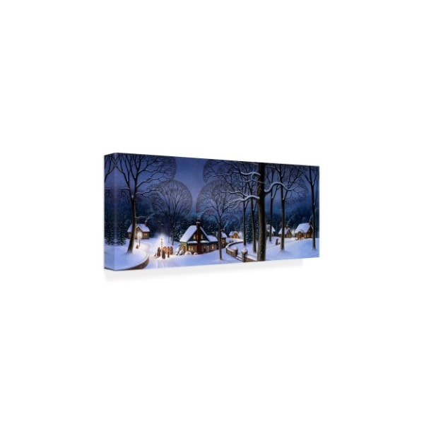 Dan Craig 'Winter Scene Carolers' Canvas Art,10x24